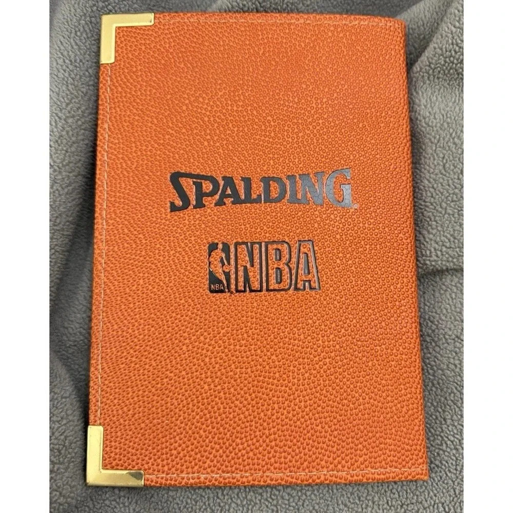 Spalding NBA Basketball Texture Folio Notepad‎ Holder Office Memo Pad Cover